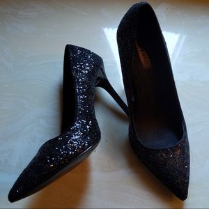 Sparkly black heels